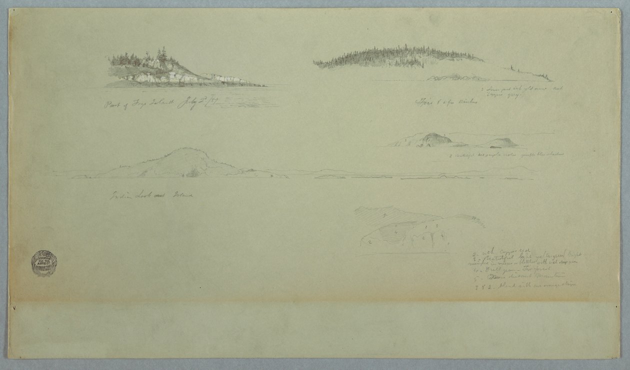 Part of Fogo Island, Indian Look, July 2, 1859 by Frederic Edwin Church