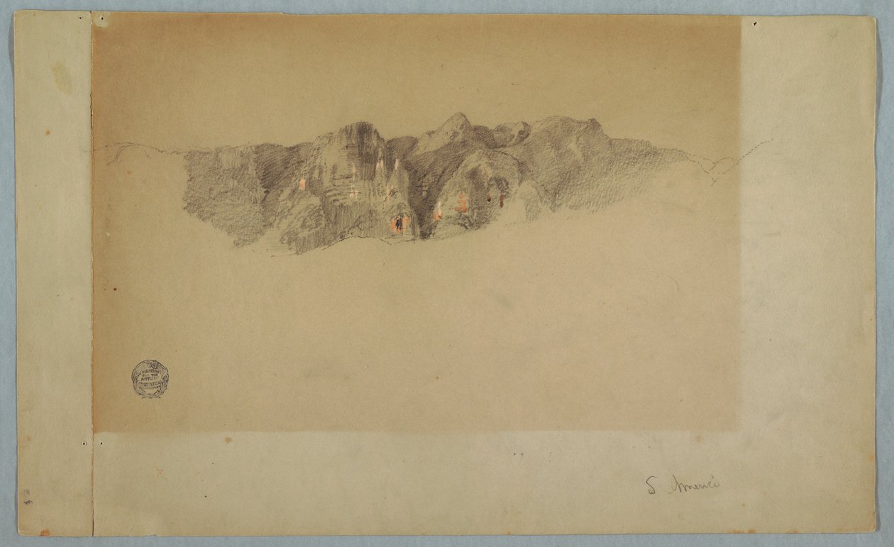 Part of a Rifted Mountain Range, Probably Ecuador or Colombia, 1853 or 1857 by Frederic Edwin Church