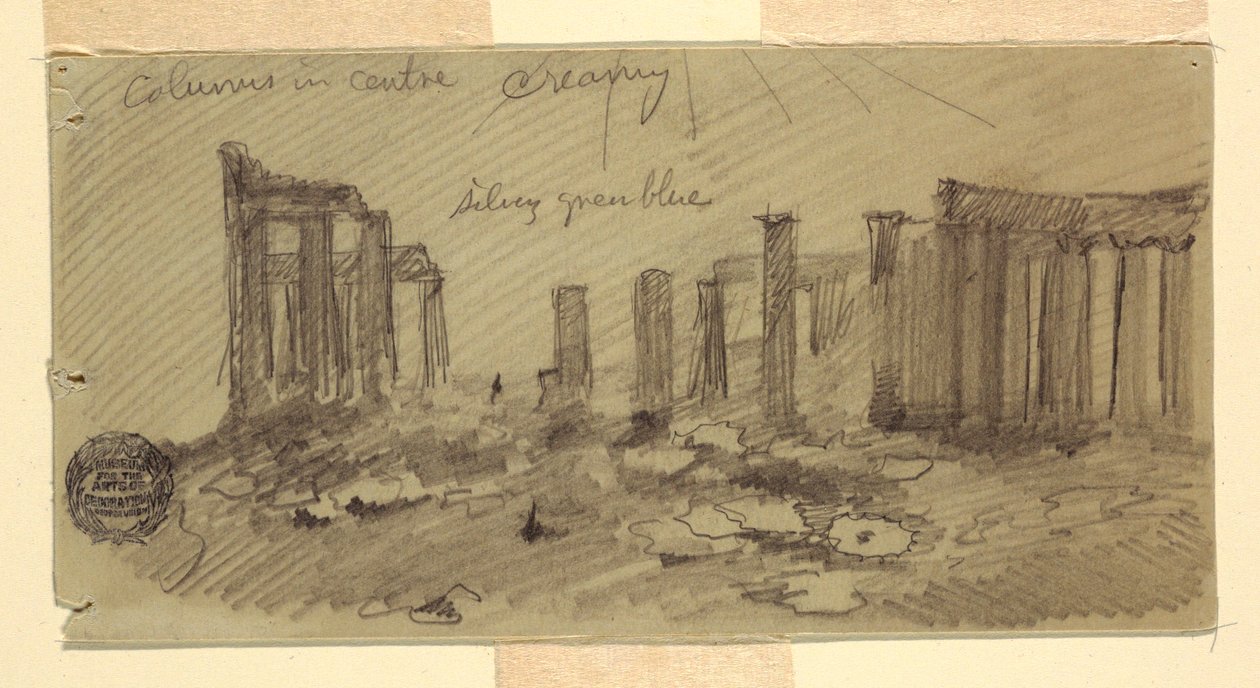 Parthenon, Athens from the West, April 1869 by Frederic Edwin Church