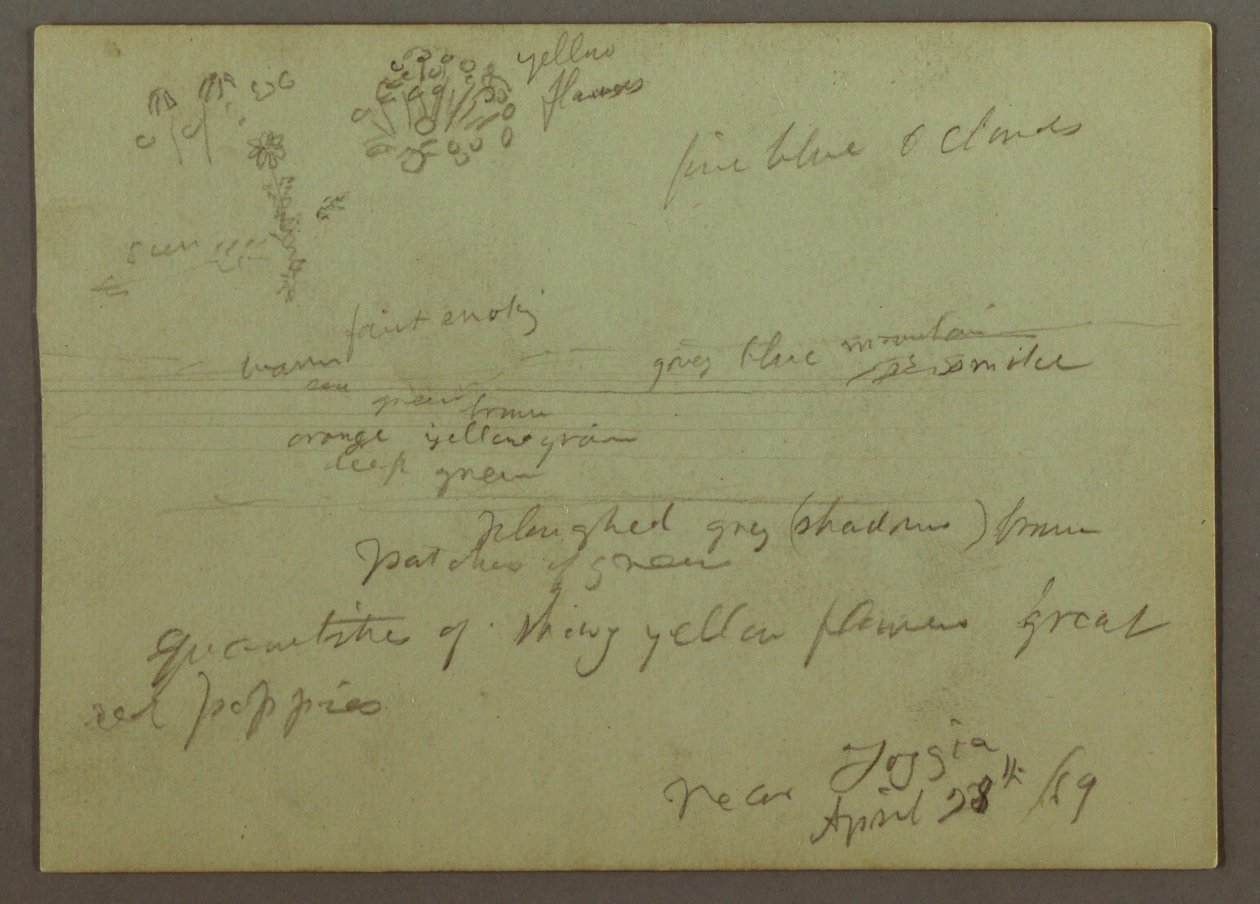 Plant and Landscape Study, April 28, 1869 by Frederic Edwin Church