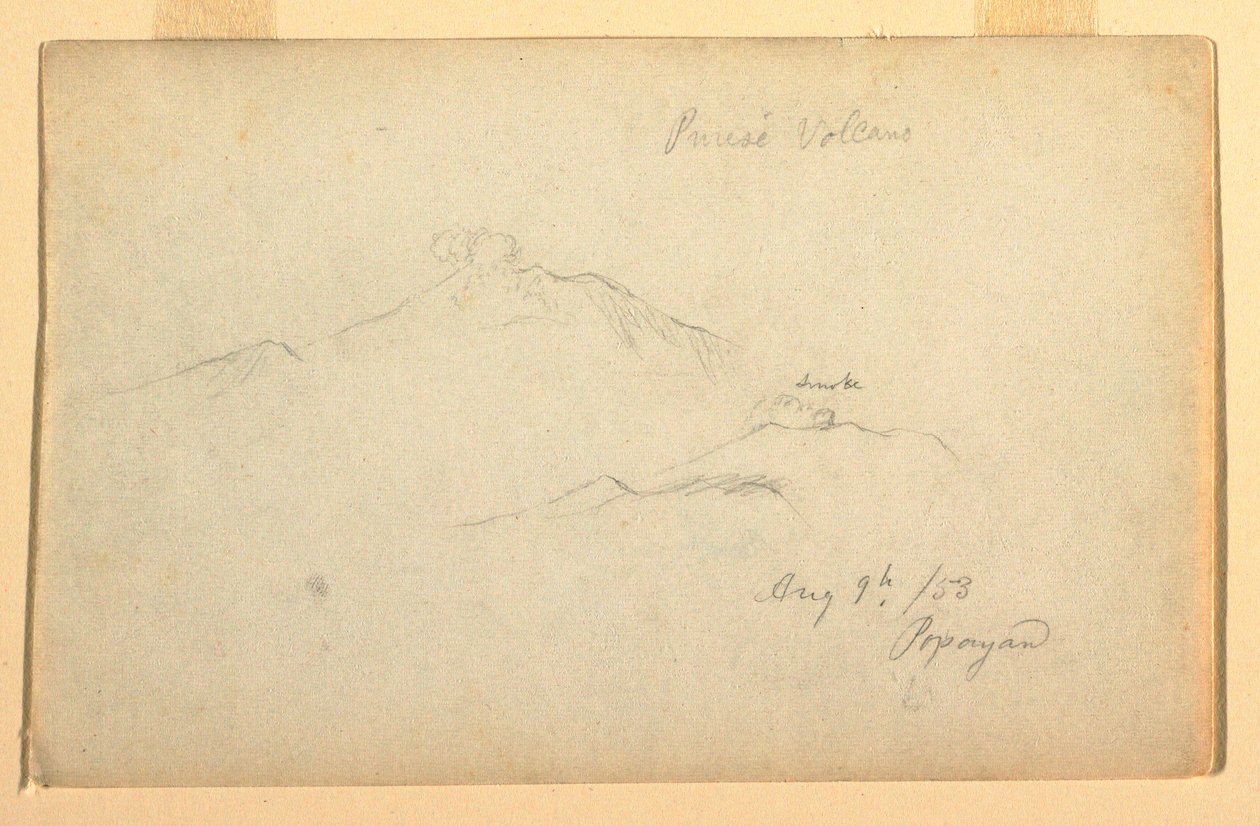 Purese Volcano Seen from Popayan, Colombia, August 9, 1853 by Frederic Edwin Church