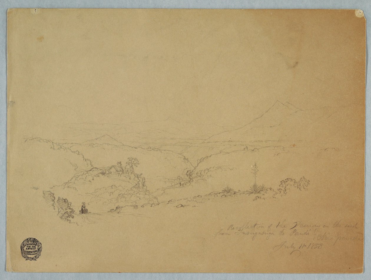 Recollection of the Scenery on the Road from Fusugasuga to Pandi, New Granada, Colombia, July 11, 1853 by Frederic Edwin Church