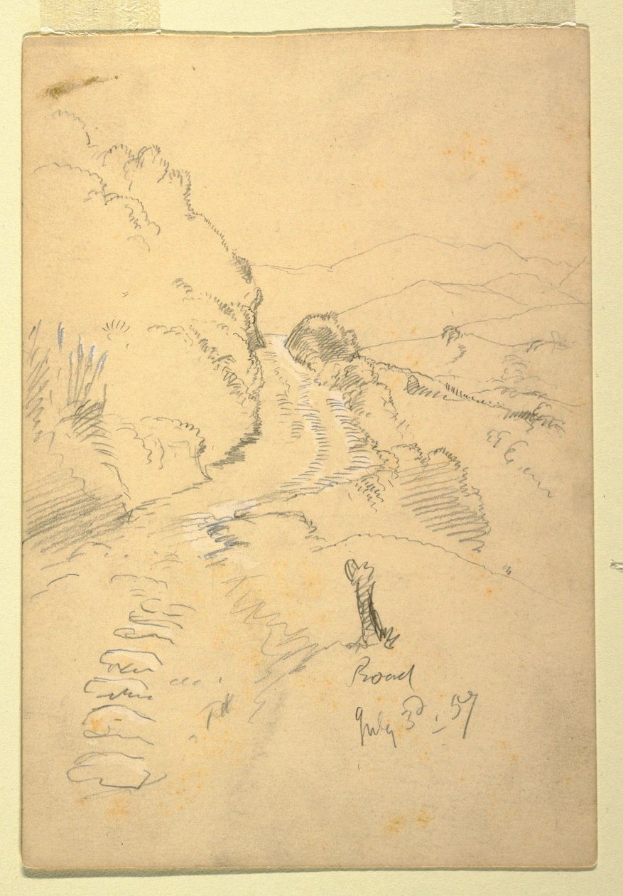Road in Ecuador, July 3, 1857 by Frederic Edwin Church