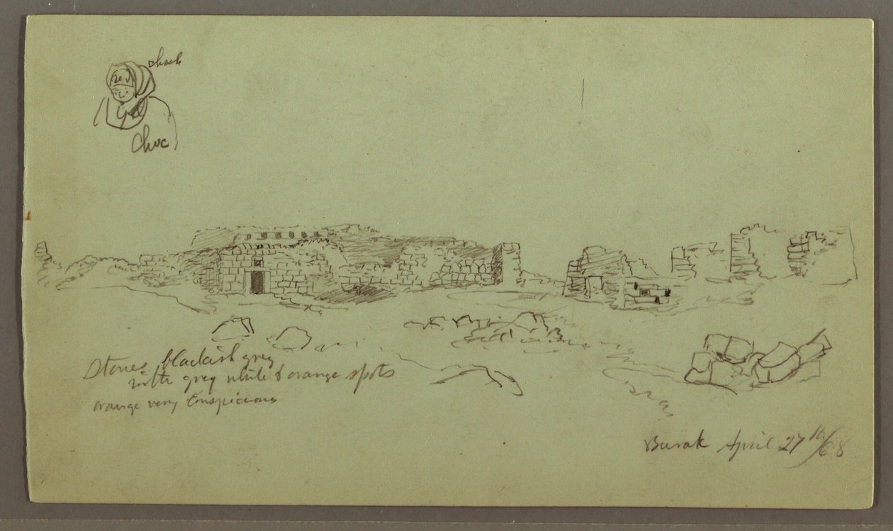 Ruins, Figure Study, April 27, 1868 by Frederic Edwin Church