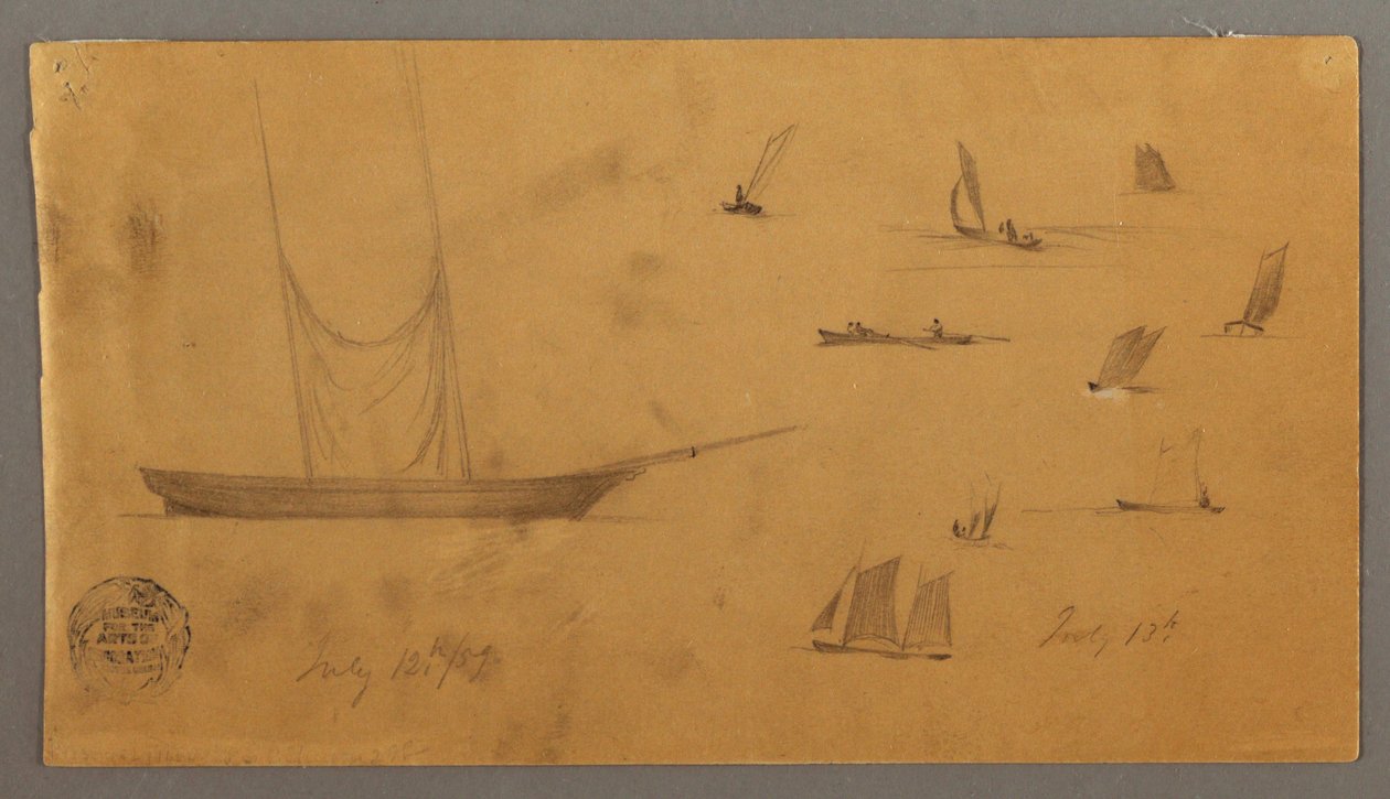 Sailboat Studies, July 12-13, 1859 by Frederic Edwin Church