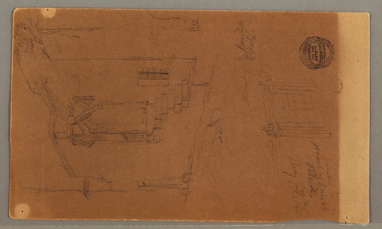 Side view of building, window, May 29, 1868 by Frederic Edwin Church