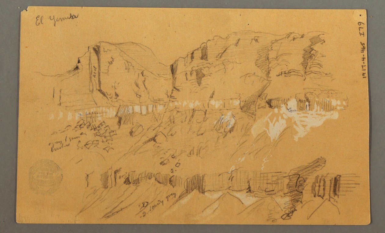 Sketches, El Yemen Valley, "Arabia", possibly 1868, February 20 by Frederic Edwin Church