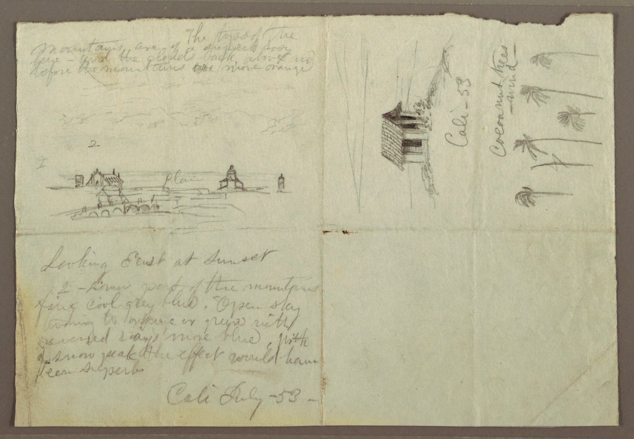 Sketches from Calé, Colombia, July 1853 by Frederic Edwin Church