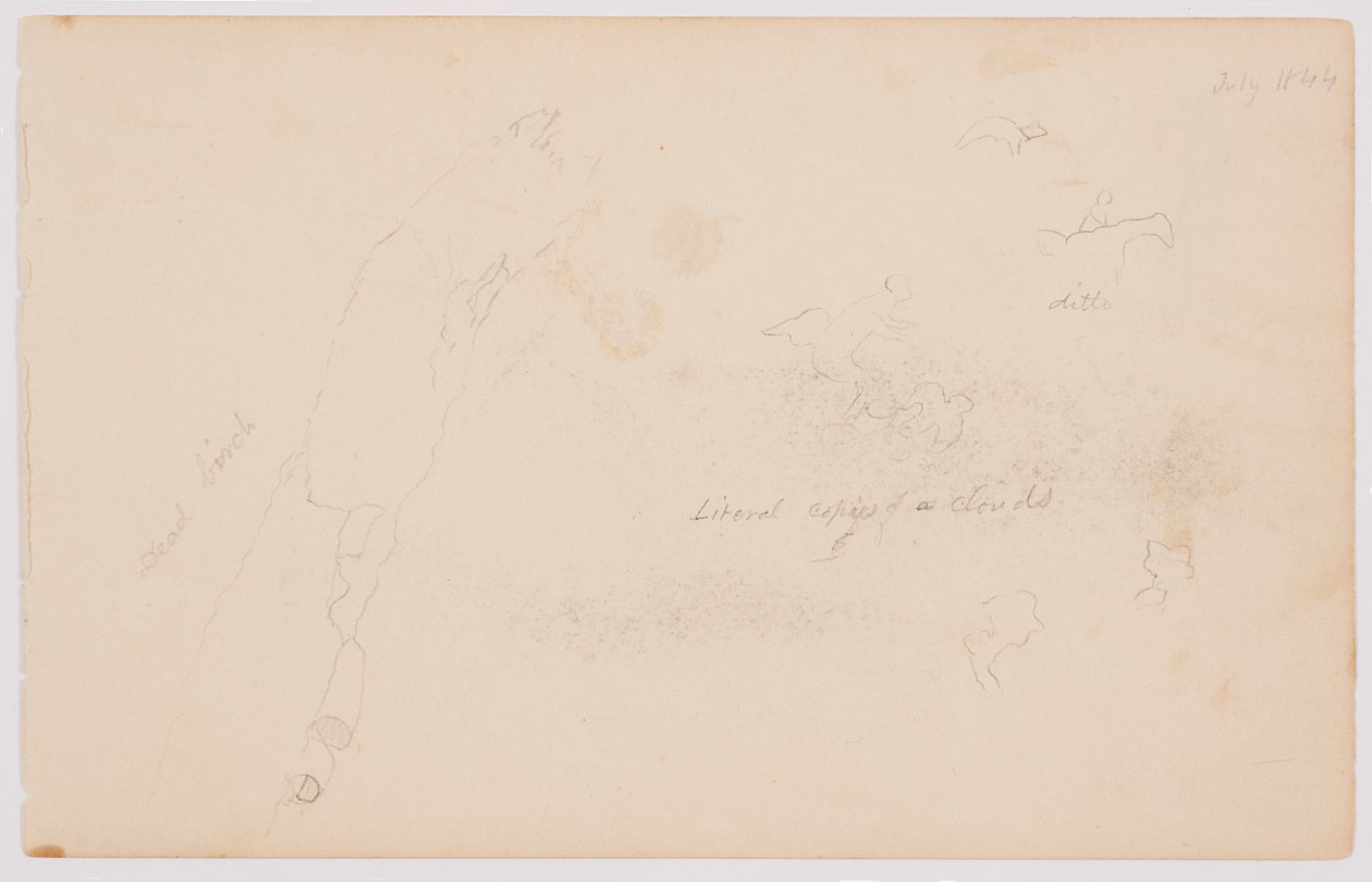 Sketches of Clouds and Dead Birch, July 1844 by Frederic Edwin Church