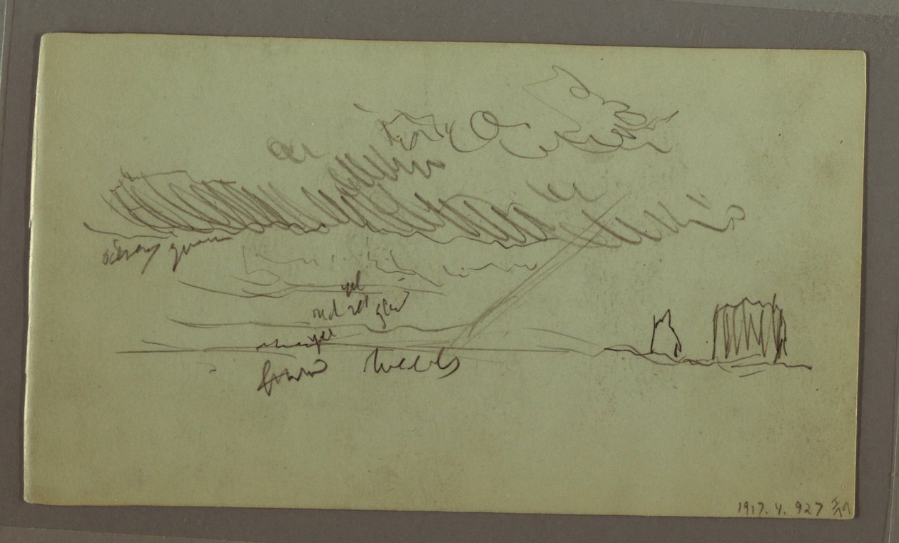 Sky Study, February 1869 by Frederic Edwin Church