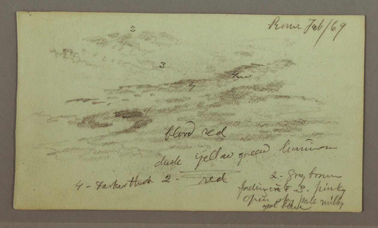 Sky Study, February 1, 1869 by Frederic Edwin Church