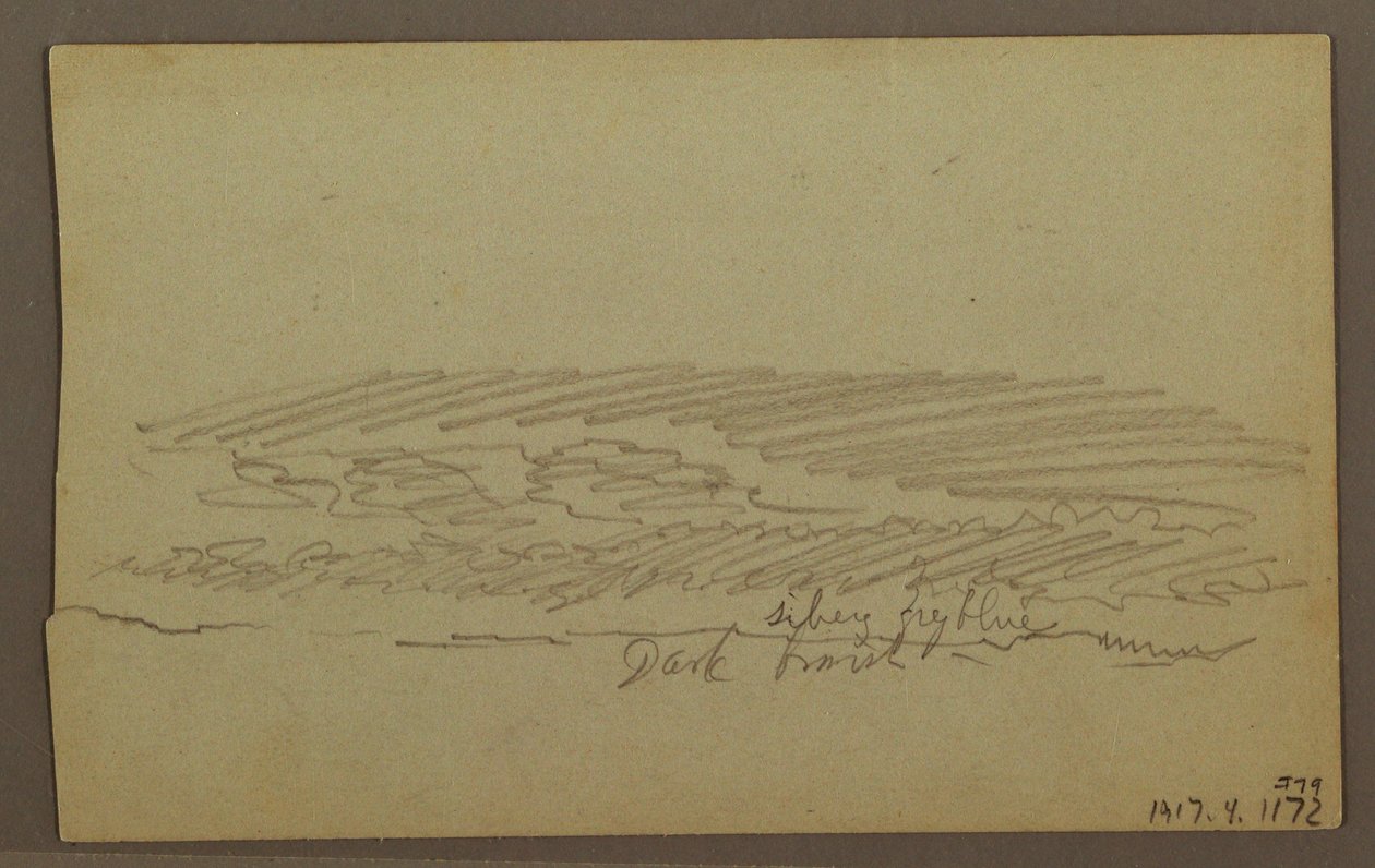 Sky Study, Mountain Ridges, Rainbow, 1860s by Frederic Edwin Church