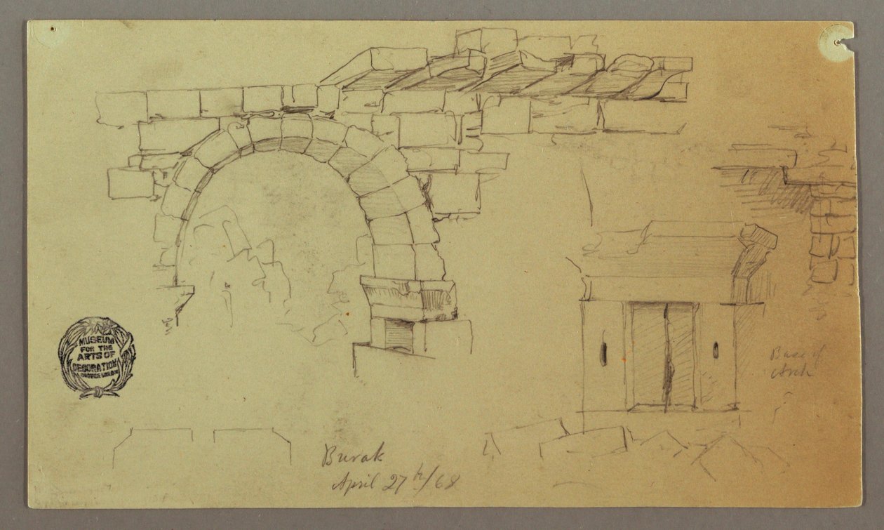 Stone Arch, Stone Base, April 27, 1868 by Frederic Edwin Church