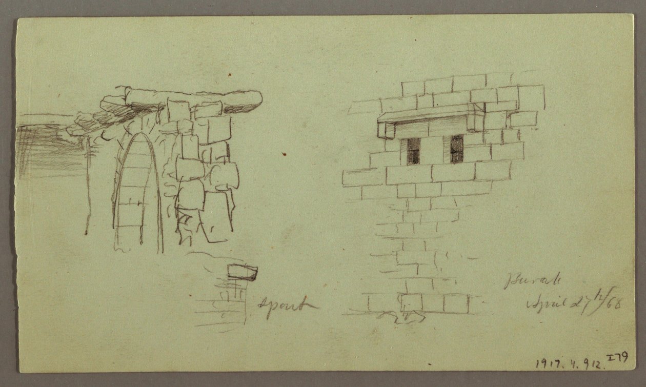 Studies of Arches and Base of Arch, April 1868 by Frederic Edwin Church