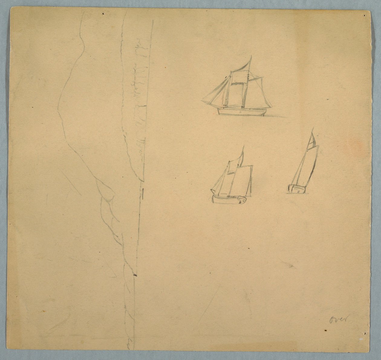 Studies of Landscape and Ships, 1850–51 by Frederic Edwin Church