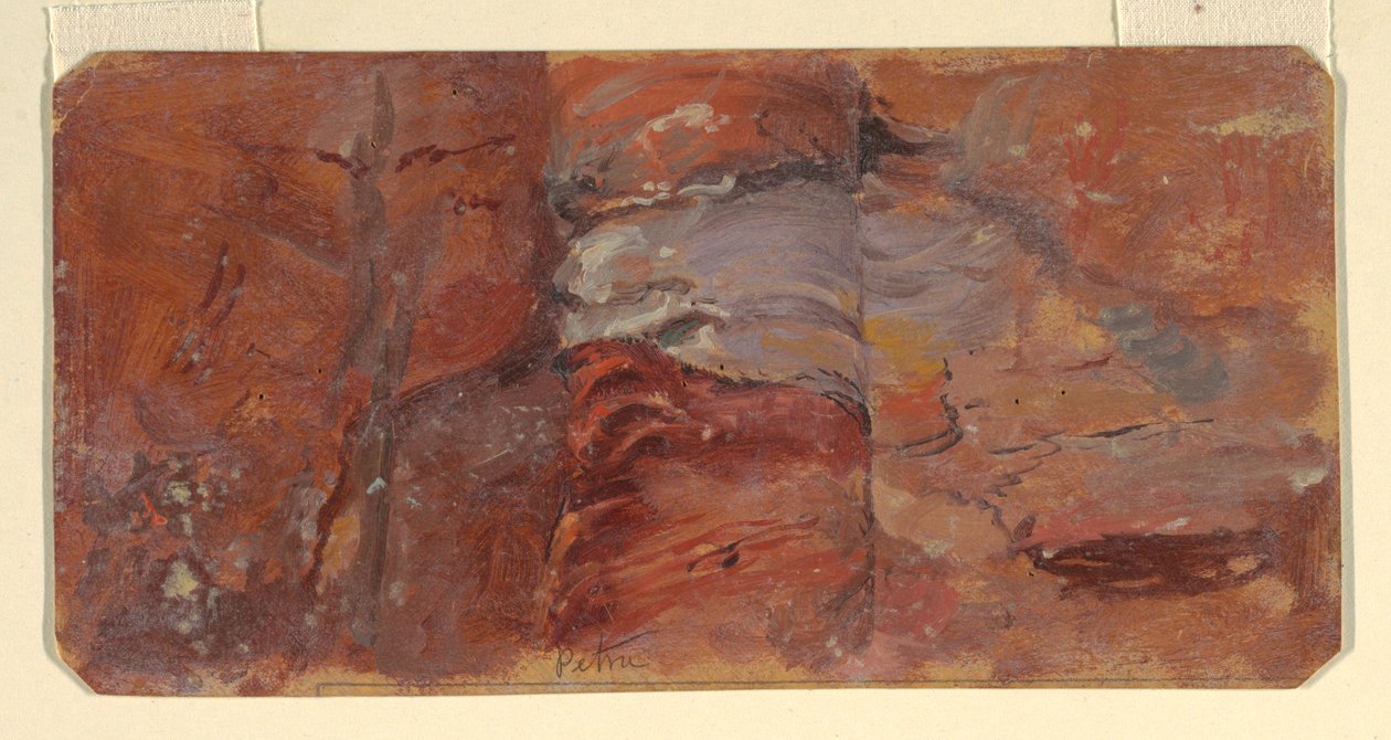 Study of Rocks, Petra, February 1868 by Frederic Edwin Church