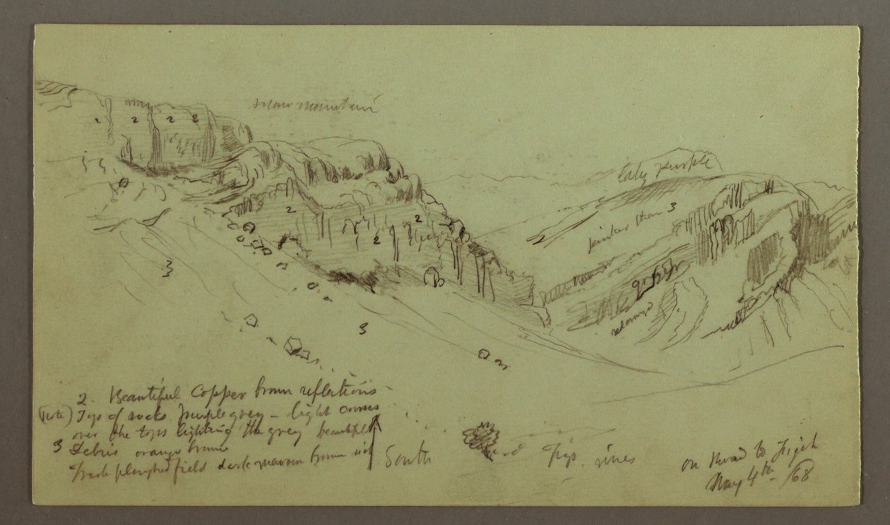 Study of Side of a Valley, May 4, 1868 by Frederic Edwin Church