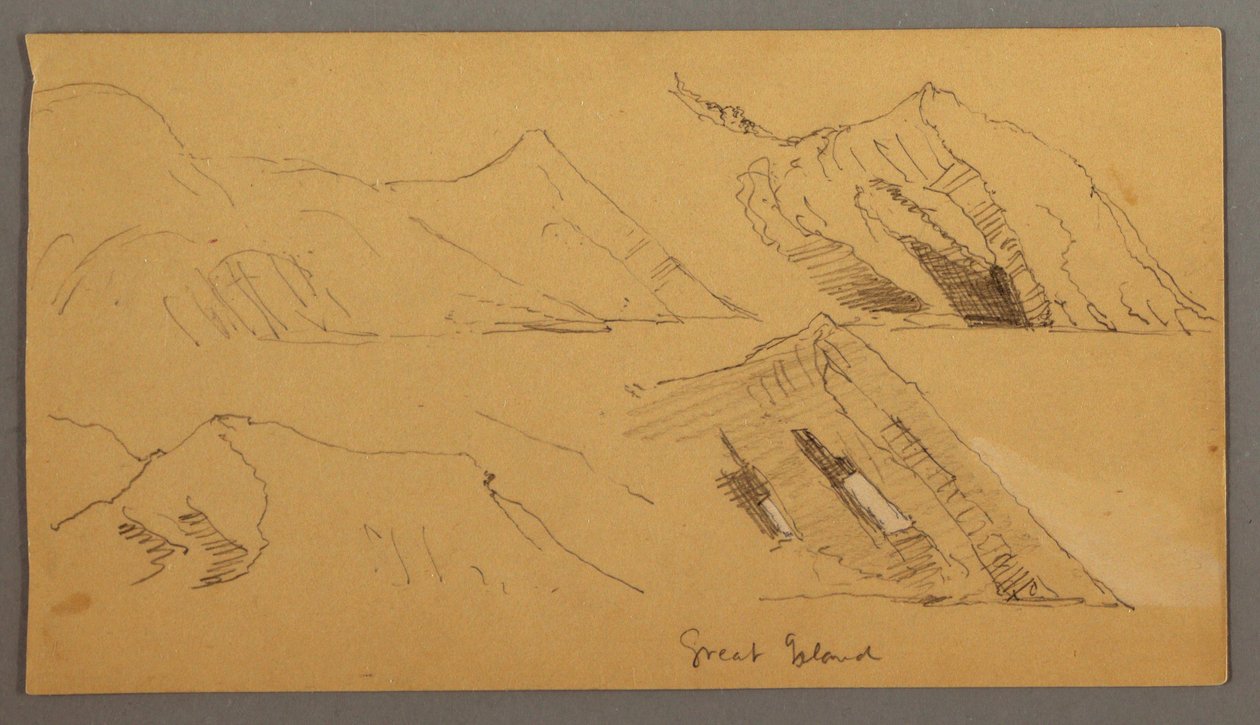 Study of Rock Cliffs, possibly 1859 by Frederic Edwin Church