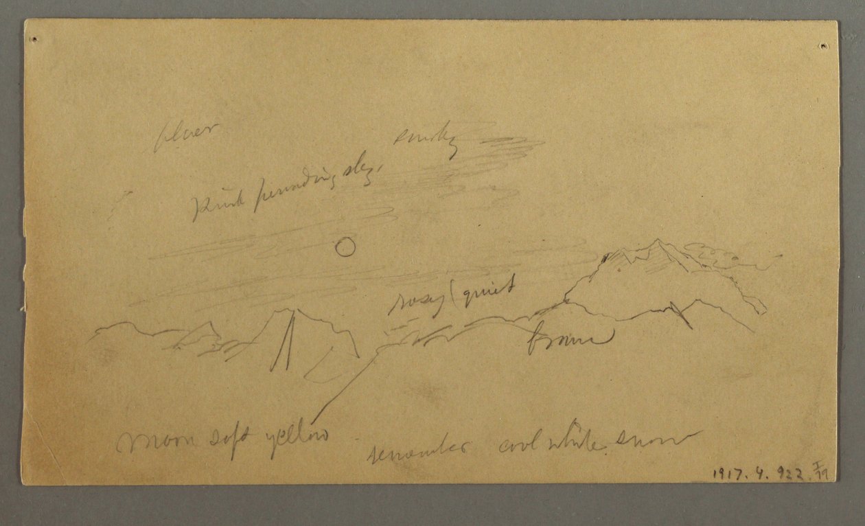 Summit with Large Clouds, possibly 1868 by Frederic Edwin Church