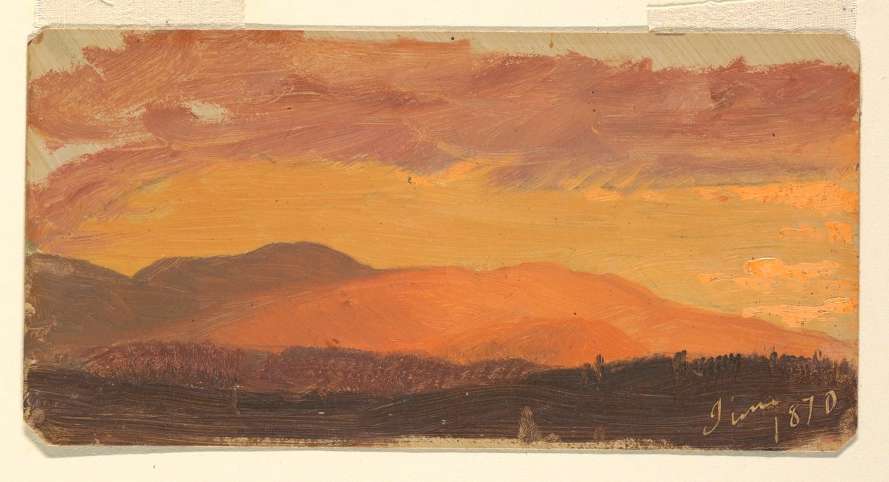 Sunset, Hudson Valley, June 1870 by Frederic Edwin Church
