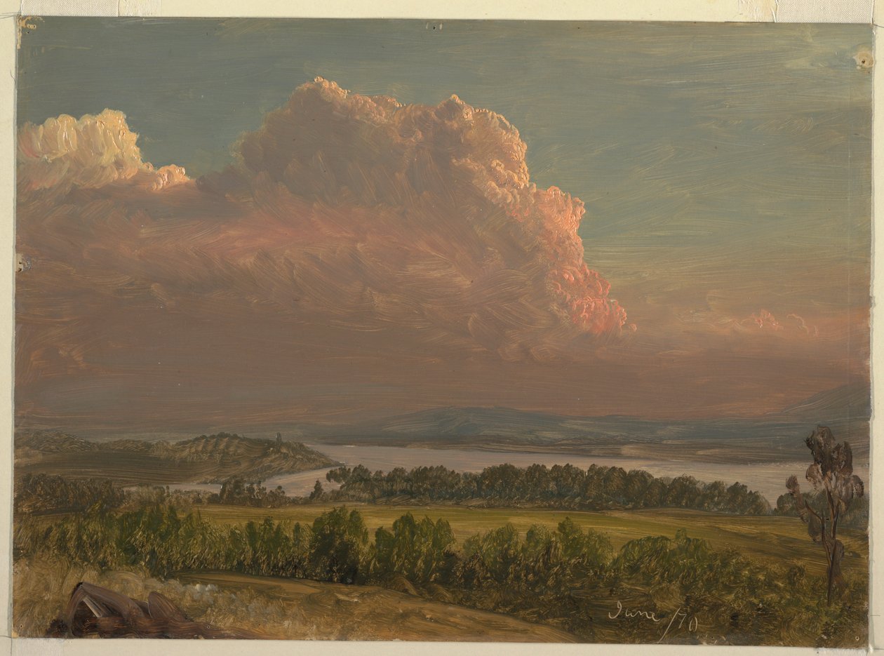 Sunset Across the Hudson Valley, June 1870 by Frederic Edwin Church