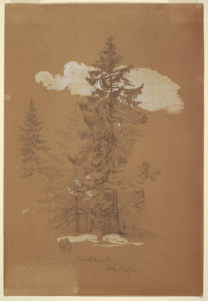 Trees, Berchtesgaden, Bavaria, July 3, 1868 by Frederic Edwin Church