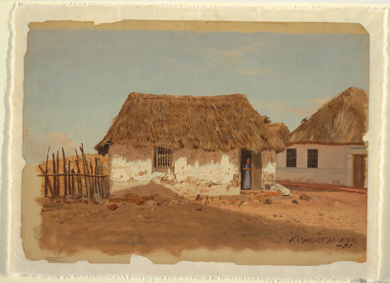 Two Houses in Barranquilla, Colombia, April 1853 by Frederic Edwin Church