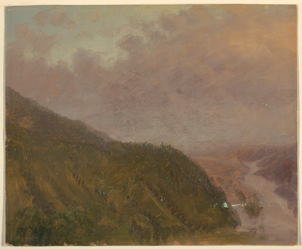 Valley from Top of a High Hill (Europe), 1860–70 by Frederic Edwin Church