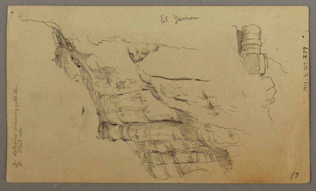 View across Wady el-Arabah, February 20, possibly 1868 by Frederic Edwin Church