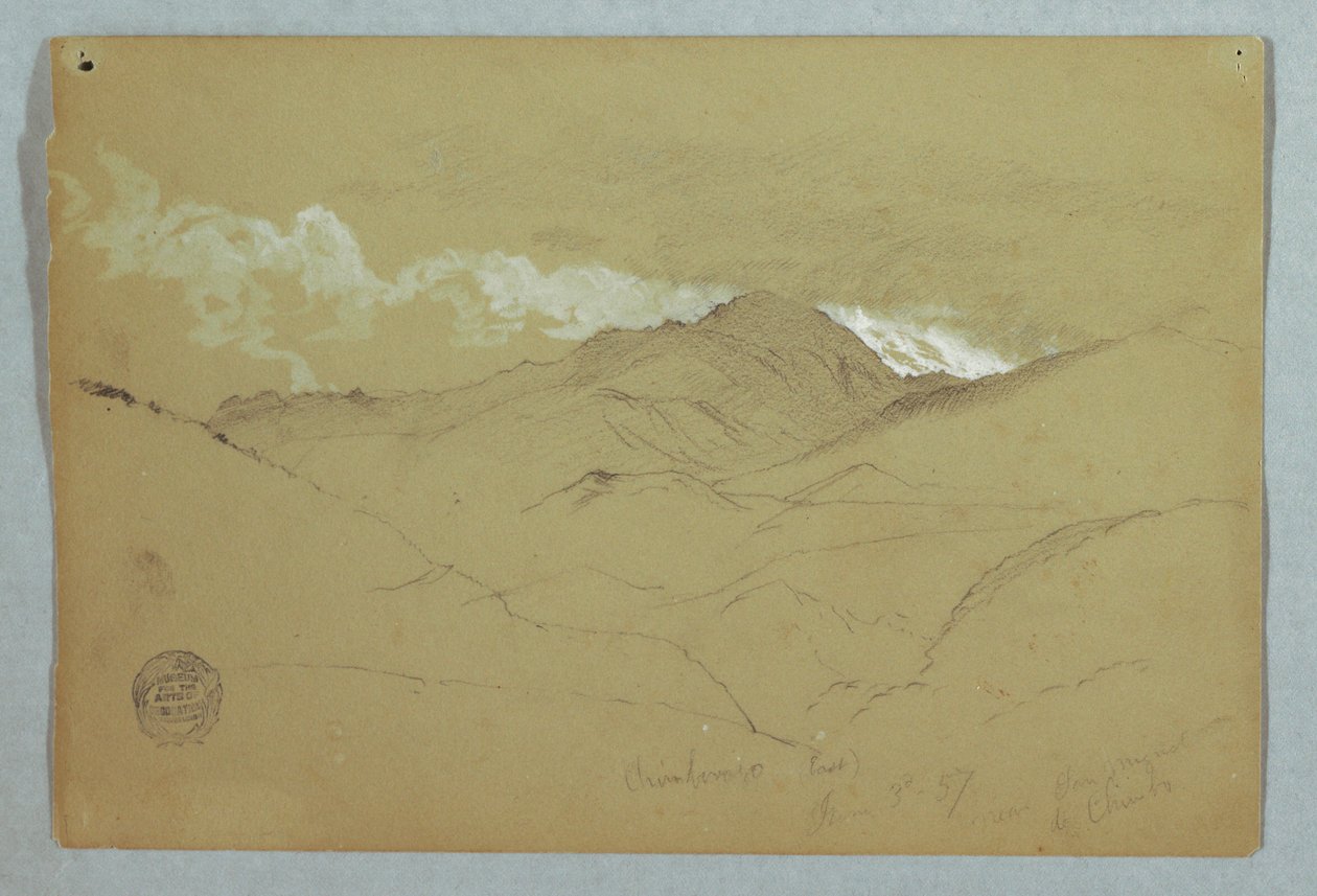 View from the East of Mount Chimborazo, Ecuador, June 3, 1857 by Frederic Edwin Church