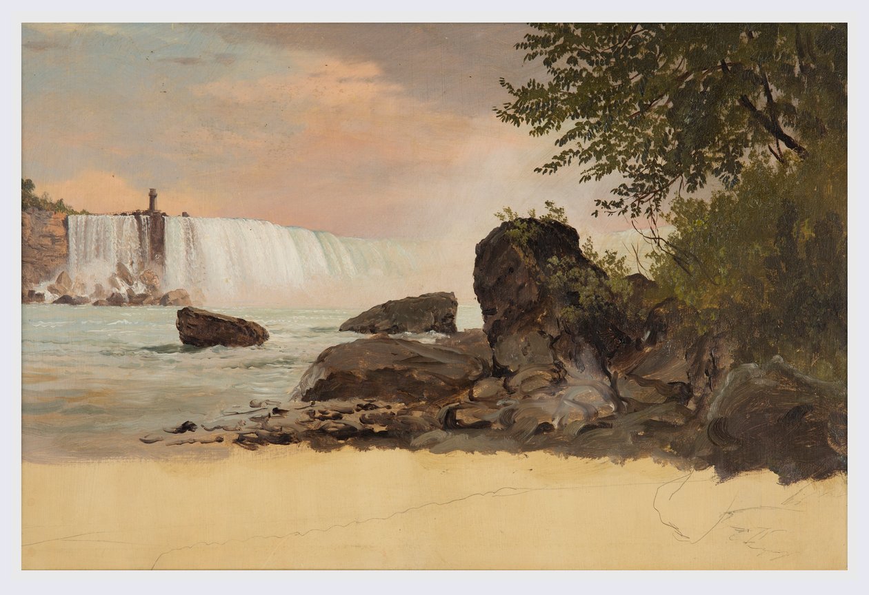 View of the Canadian Falls and Goat Island, September or October 1856 by Frederic Edwin Church