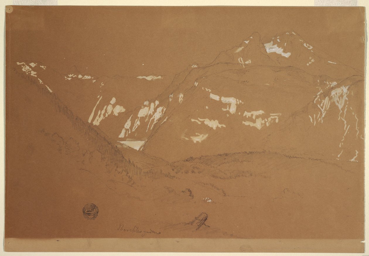 Watzmann, the Königssee and Schoenfeld Spitze, June-July 1868 by Frederic Edwin Church