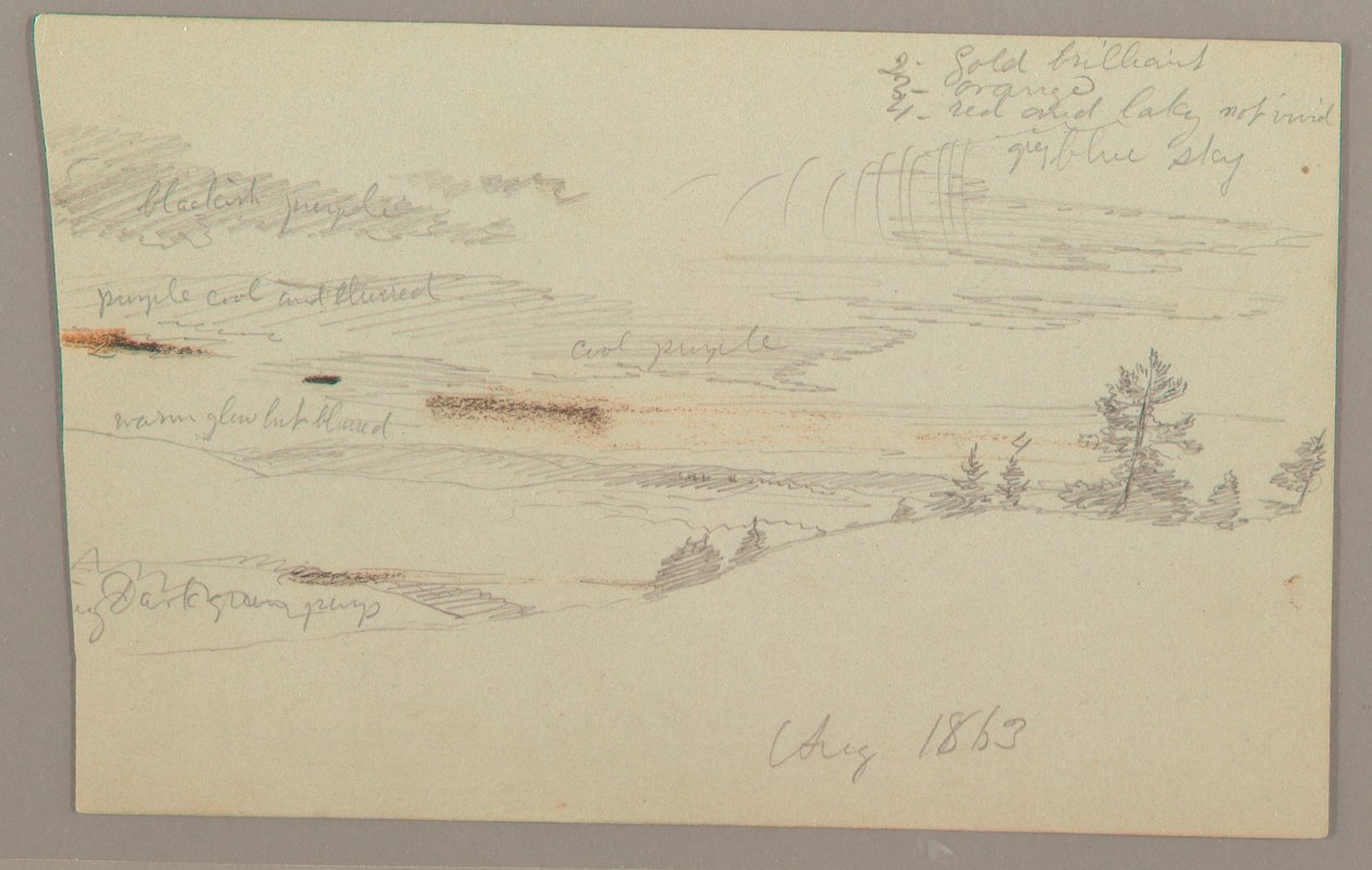 Wooded Slope, Hill Country, 1863 by Frederic Edwin Church