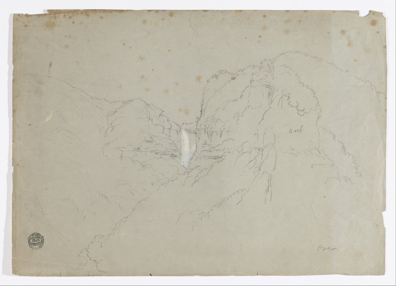 Sketches: Tequendama Falls near Bogota, Colombia; View of Distant Mountain Ranges by Frederic Edwin Church