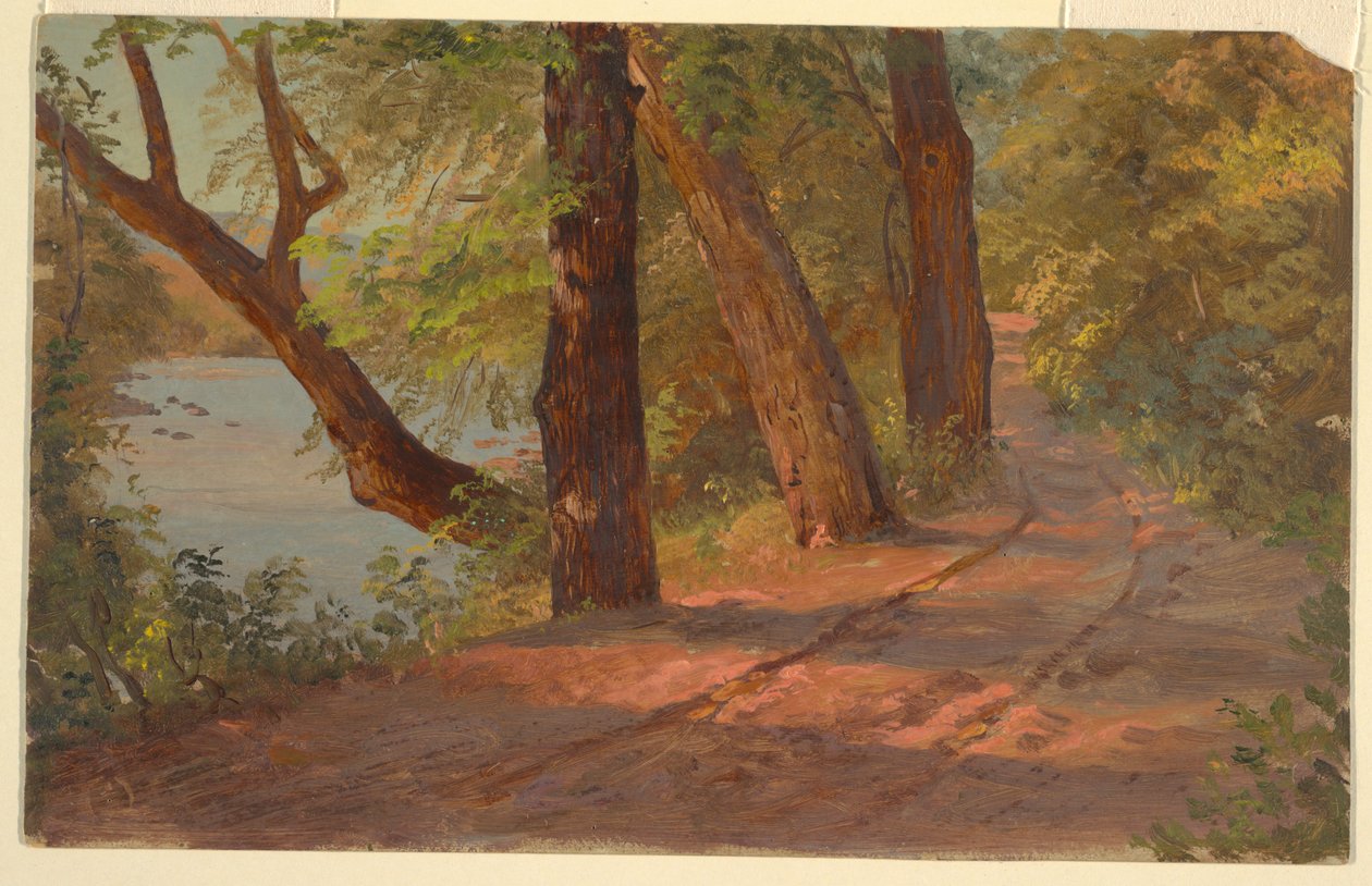 Landscape from North America (Road by a Lake) by Frederic Edwin Church
