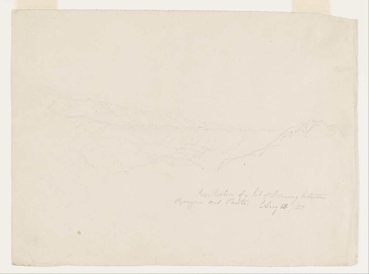Mountainous Landscape Between Popayán and Pasto, Colombia by Frederic Edwin Church