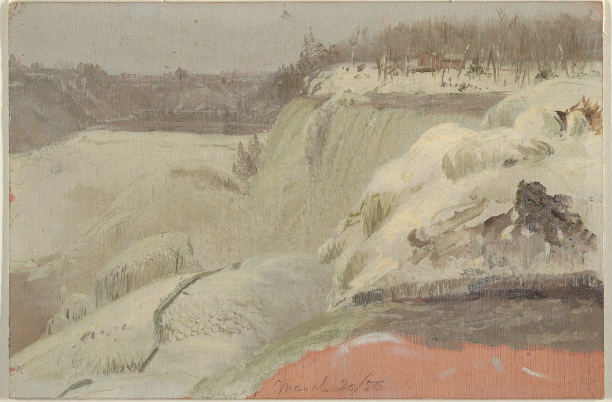 Niagara Falls in the Snow, Seen from Goat Island by Frederic Edwin Church