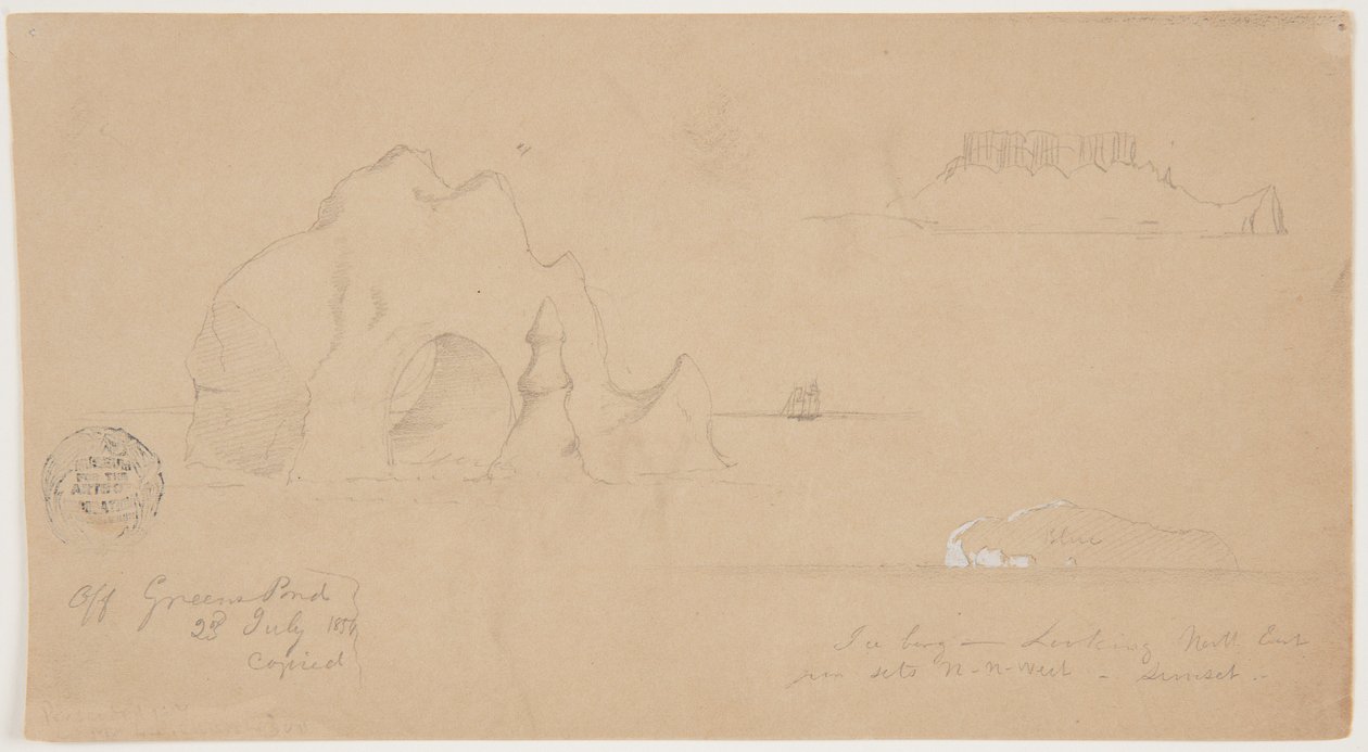Sketches of Icebergs, Off Greenspond, Newfoundland by Frederic Edwin Church