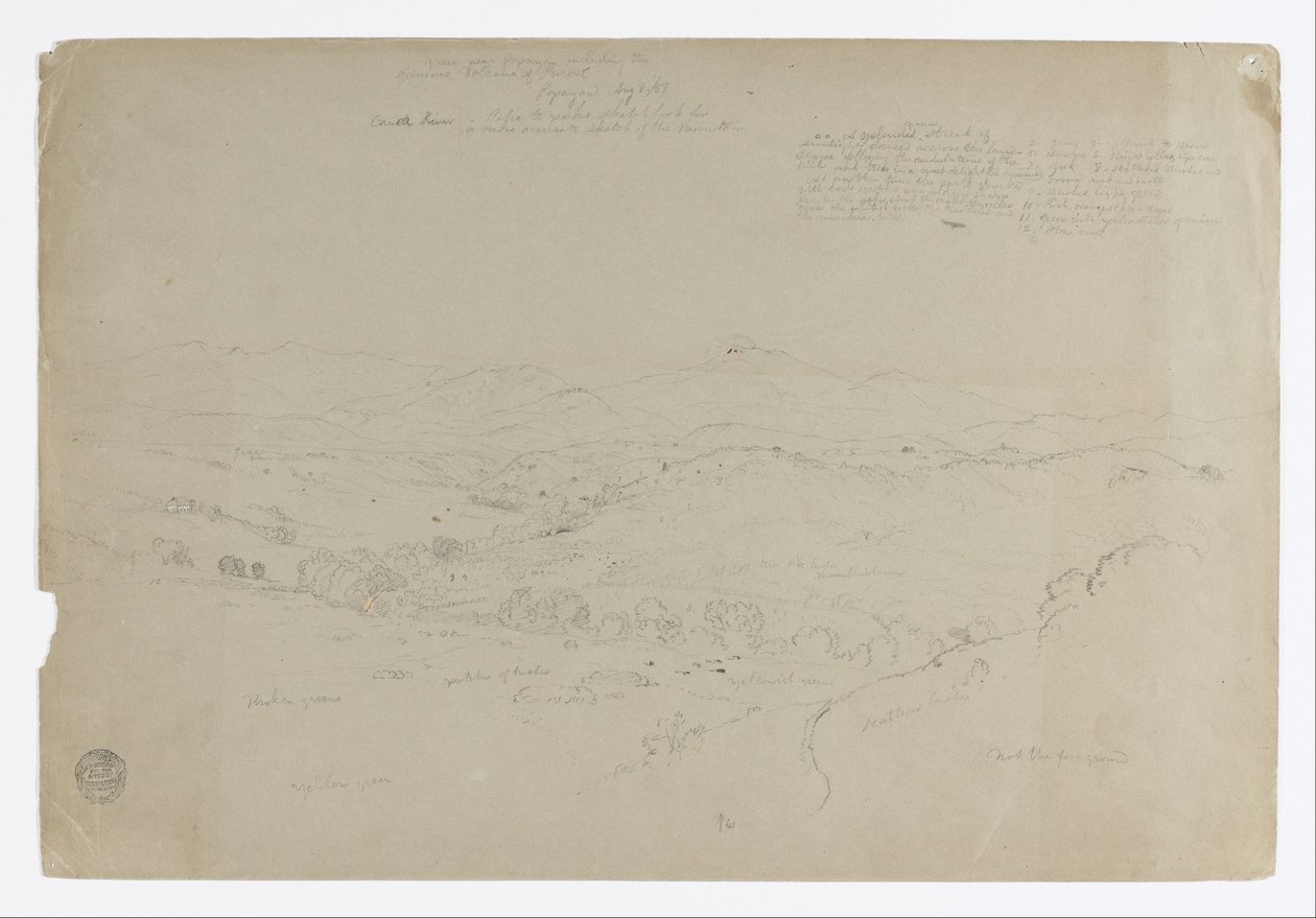 Study of Landscape with Mount Puresé by Frederic Edwin Church