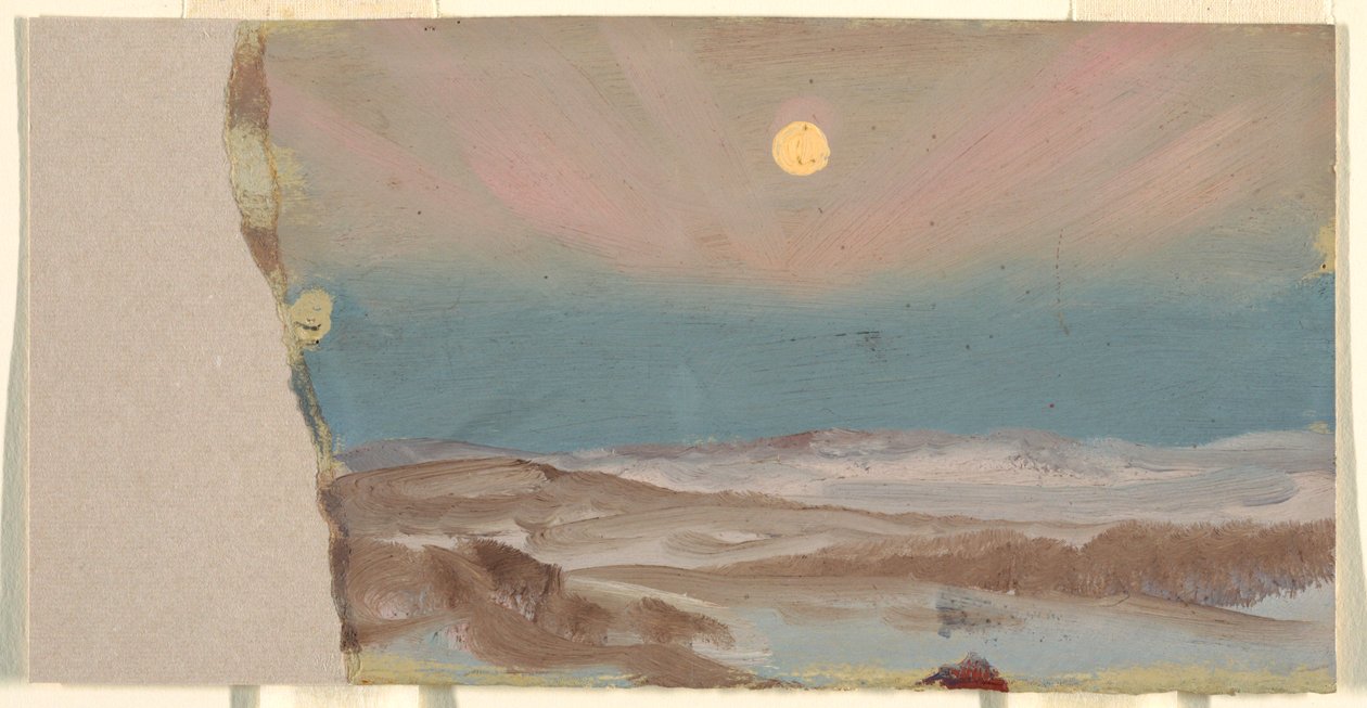 Winter Landscape with Full Moon by Frederic Edwin Church