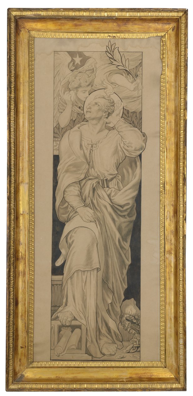 St Matthew: Design for a Stained Glass Window by Frederic James Shields