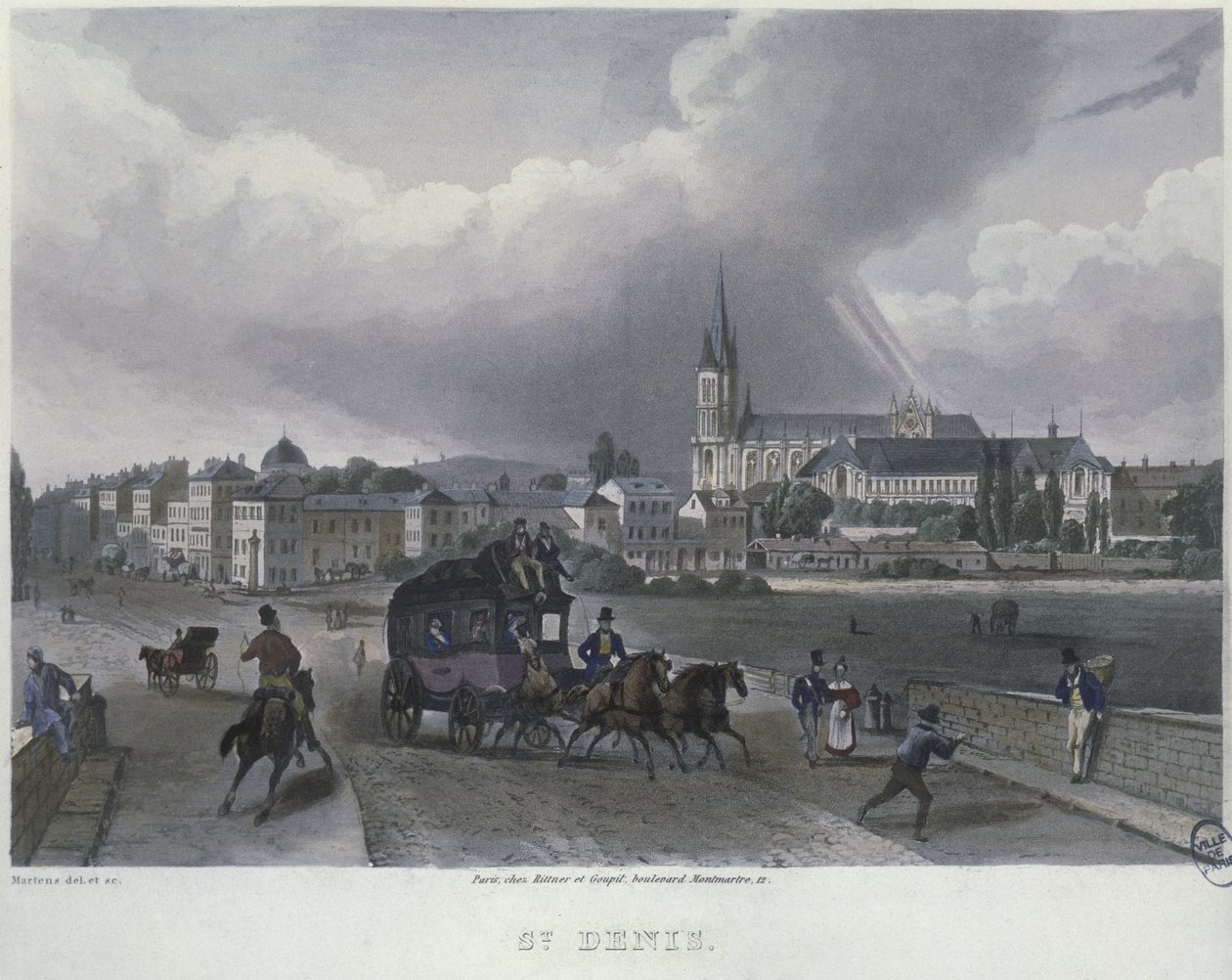 The Town of St. Denis, engraved by Frederic Martens by Frederic Martens