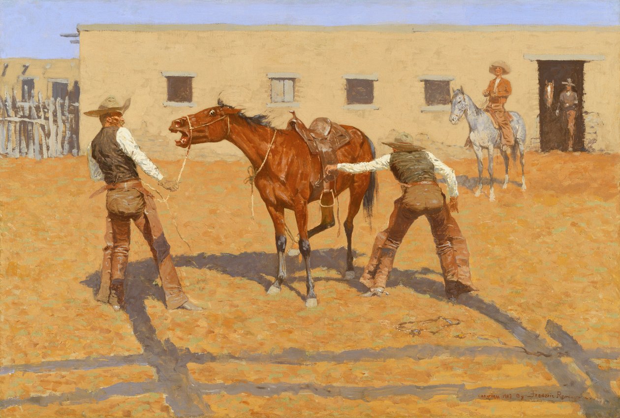 His First Lesson, 1903 by Frederic Remington