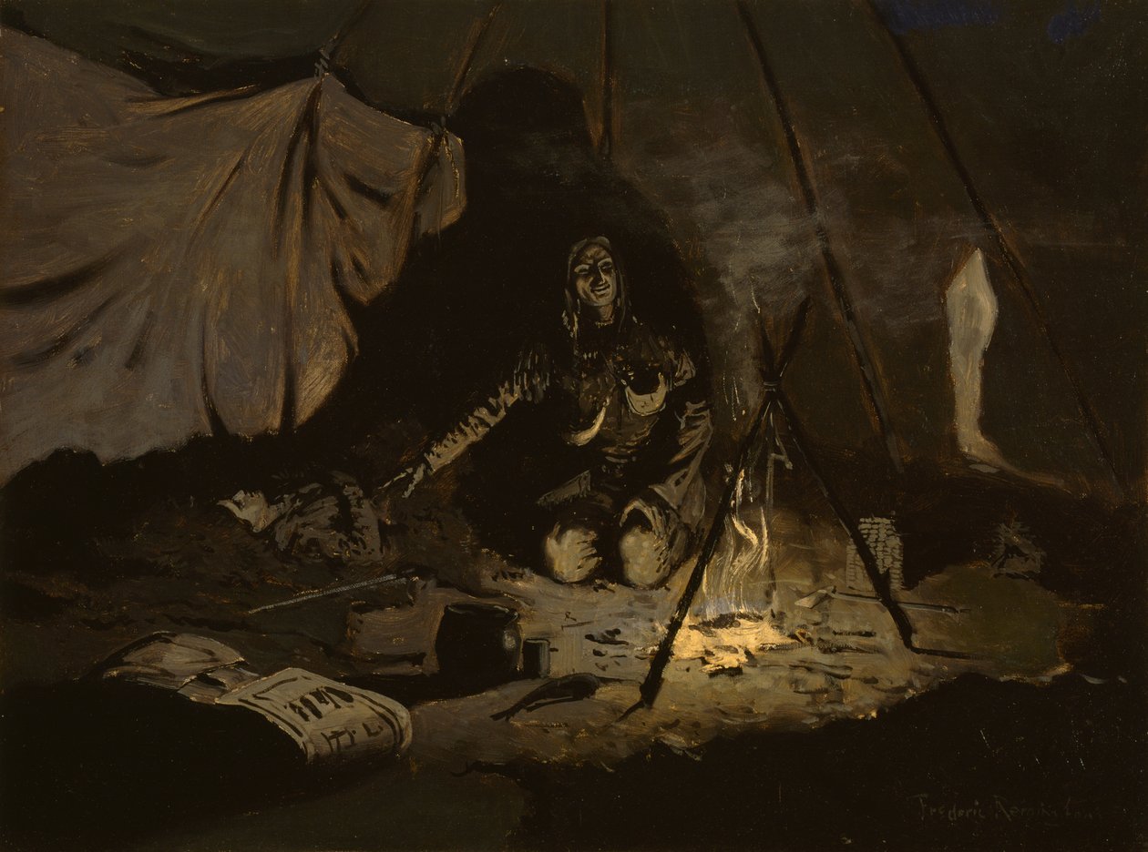 The Dry Leaves Had Lasted Longer than She by Frederic Remington