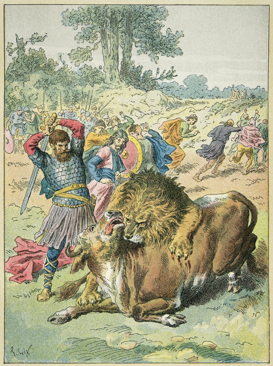 Pepin the Short at the Field of Mars by Frederic Theodore Lix