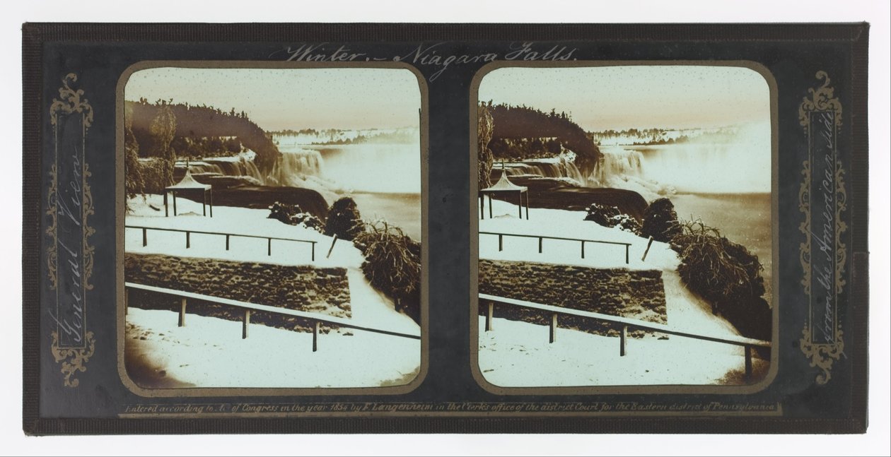 Winter Niagara Falls, General View from the American Side by Frederic and William Langenheim