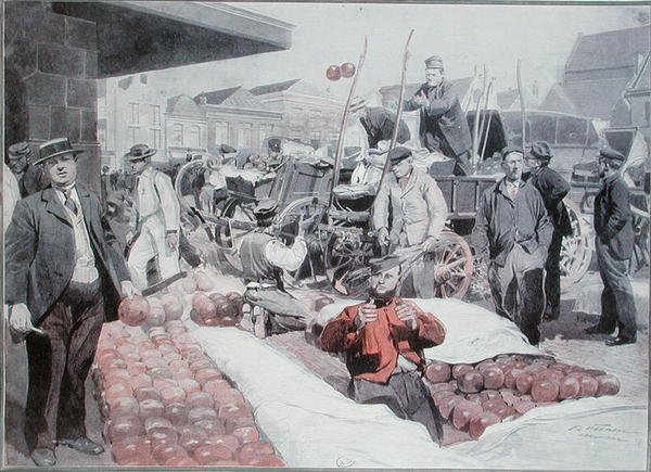 The Cheese Market at Alkmaar, c.1910 by Frederic de Haenen