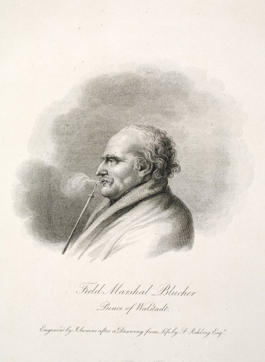 Field Marshall Blucher, Prince of Walstadt, Engraved by J. Swaine, pub. J. Farrer, 1815 by Frederich Rehberg
