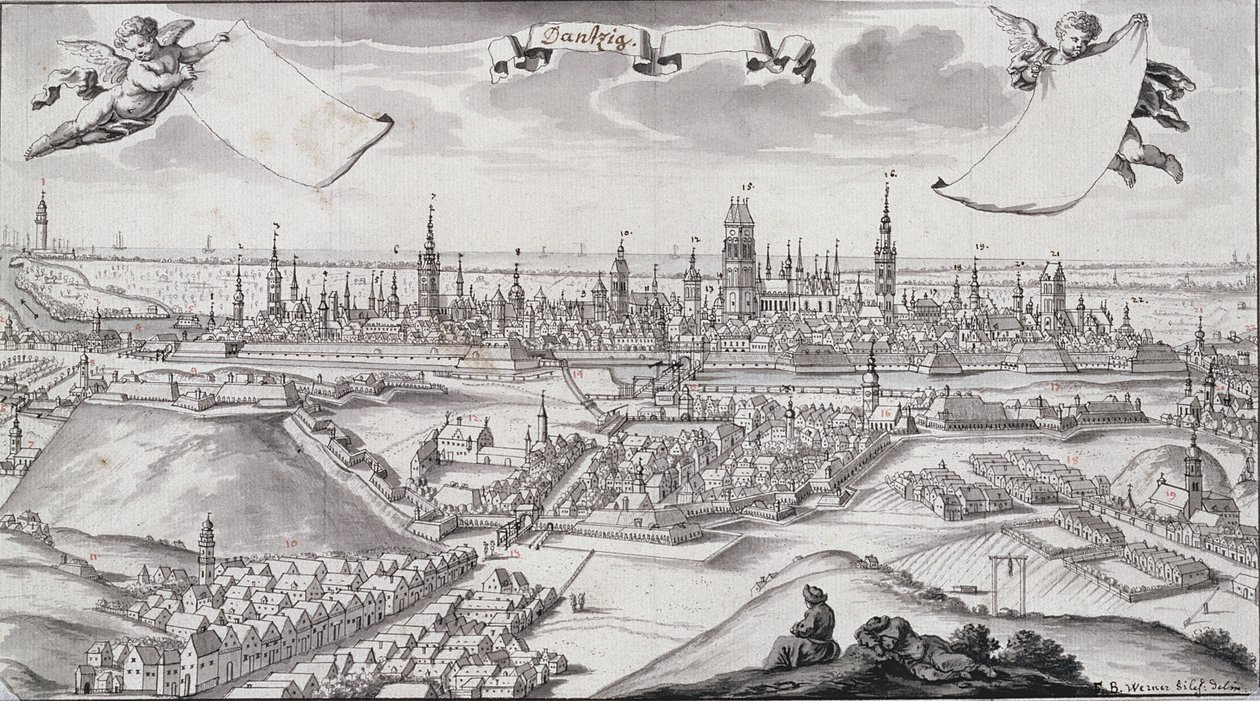 Panorama of Gdansk by Frederich Wener