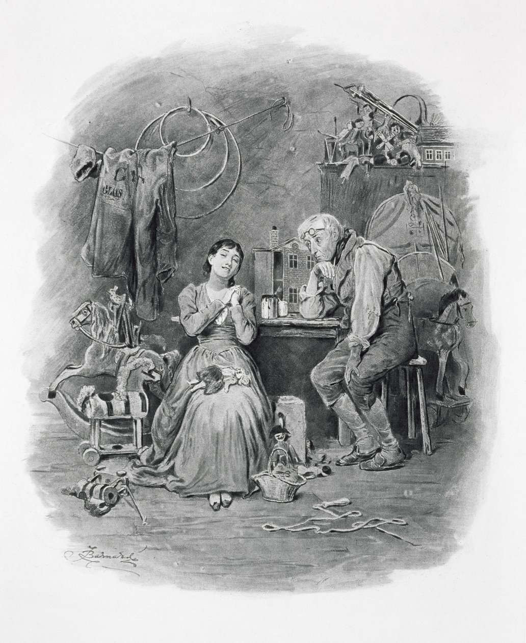 Caleb Plummer and his blind daughter, from 